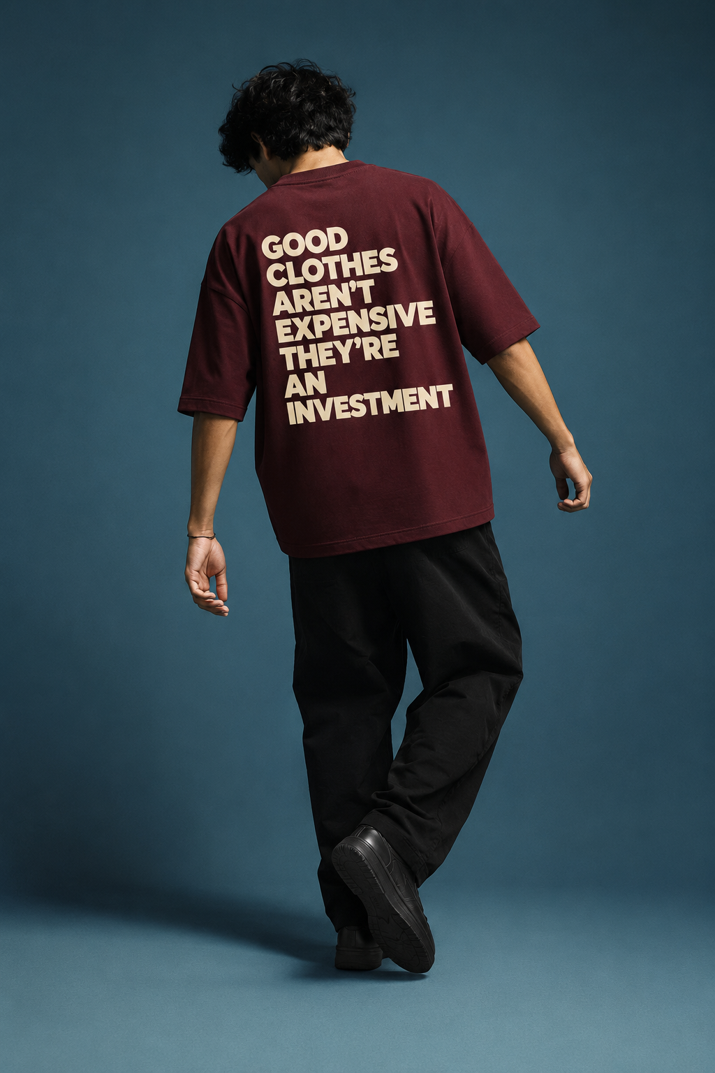 Burgundy Terry Tee