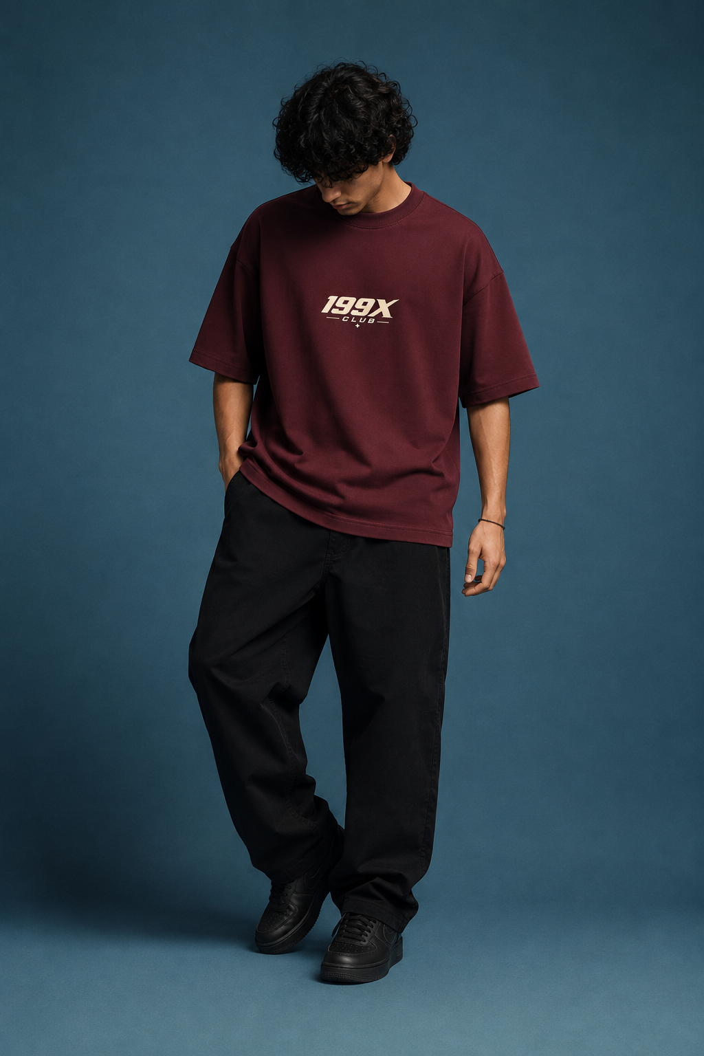 Burgundy Terry Tee